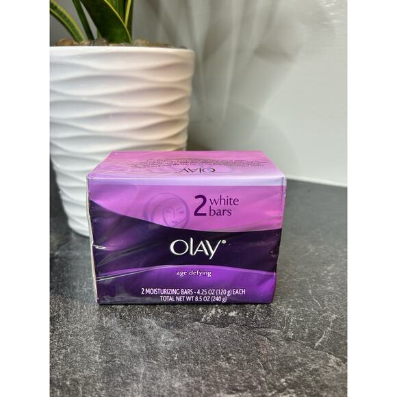 2 Bars Olay Age Defying White Soap Bars Original Formula‎ 4.25 oz NEW - Picture 1 of 5